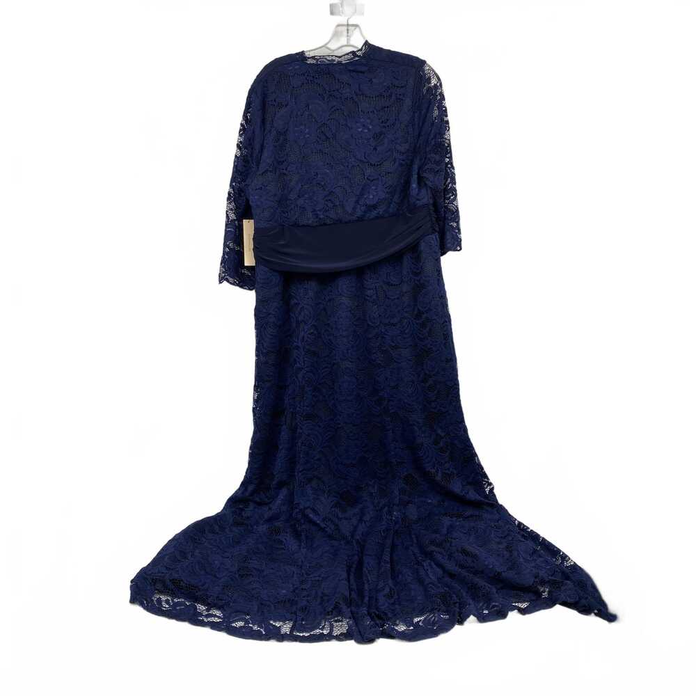 Kiyonna Blue Lace Maxi Dress | Plus Size XXL, Synthetic - Picture 2 of 5
